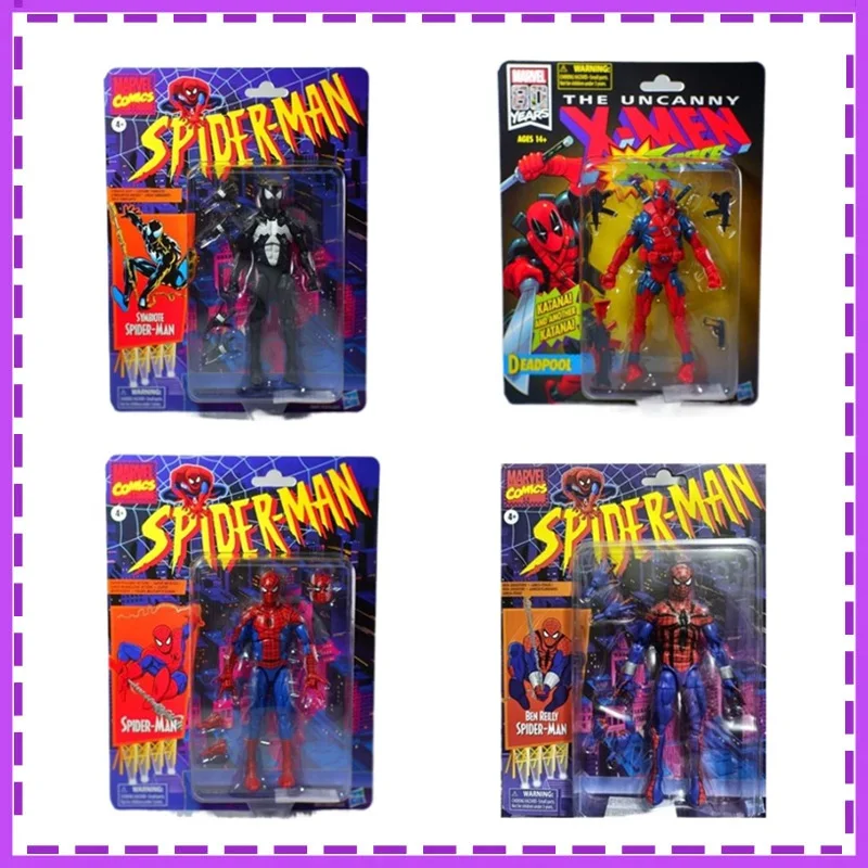 

Hasbro Marvel Comics Ben Reilly Spider Man Deadpool Symbiote Spider Man Active Joint Gifts for Children Action Figure Model Toys