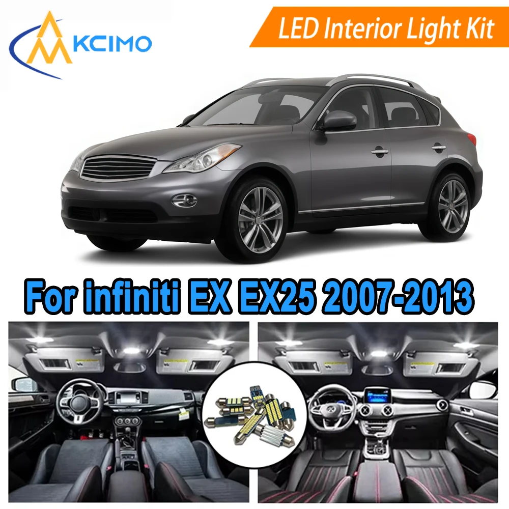 

LED Interior Lights Kit For Infiniti EX EX25 EX35 EX37 EX30d (2007-2013) Map Dome Door Courtesy Lights Bulbs Package