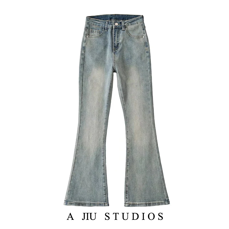 

Slim Fit High Waist Bell Bot Jeans Women's Spring New Design Elastic Sexy Girl Casual Long Pants Faionable plus Size