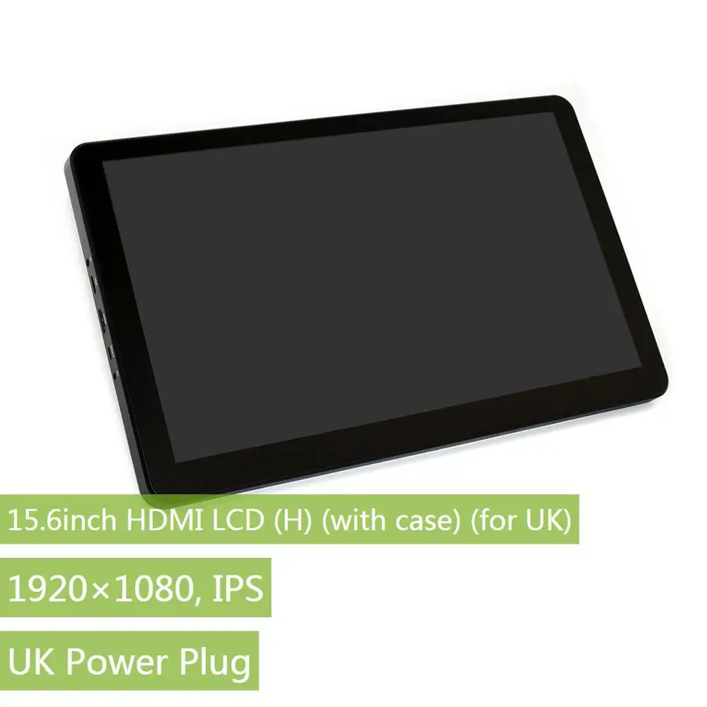 Waveshare 15.6inch IPS 1920x1080 Touch LCD with Toughened Glass Cover HD Display for Raspberry Pi BB Black, Portable Monitor