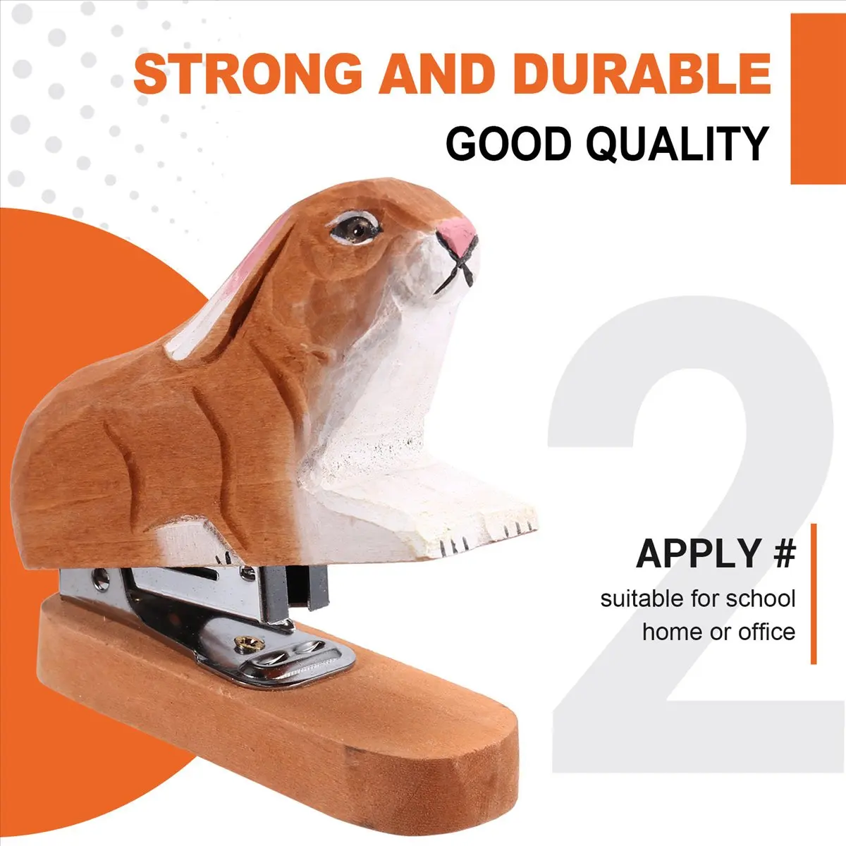 Latest ABBQ-Stapling Machine Animals Shape Stapler Portable Wooden Stapler Random Style Stapler