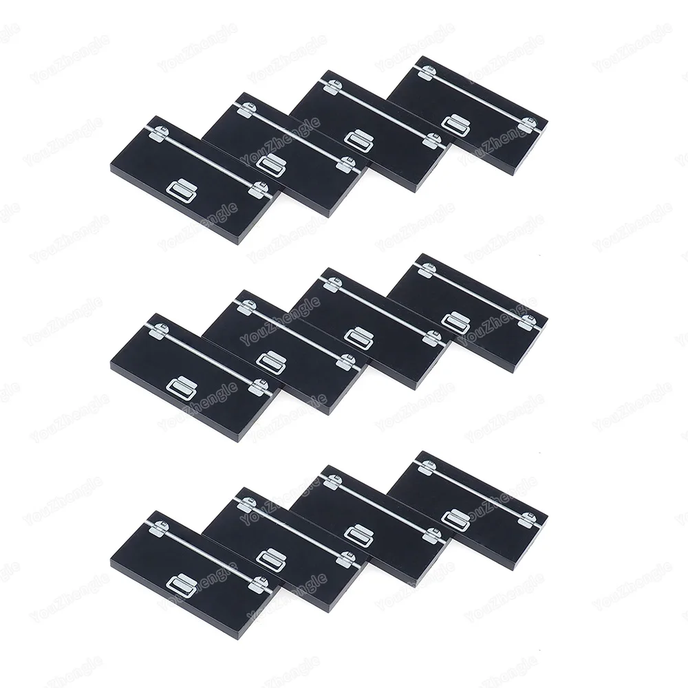 Bloc de construction à motif de barre de fer avec couvercle noir imprimé, 2x4, pièces, carrelage, figurines MOC, équipement de machines, modèle de scène, cadeau, jouet à monter soi-même, 87079