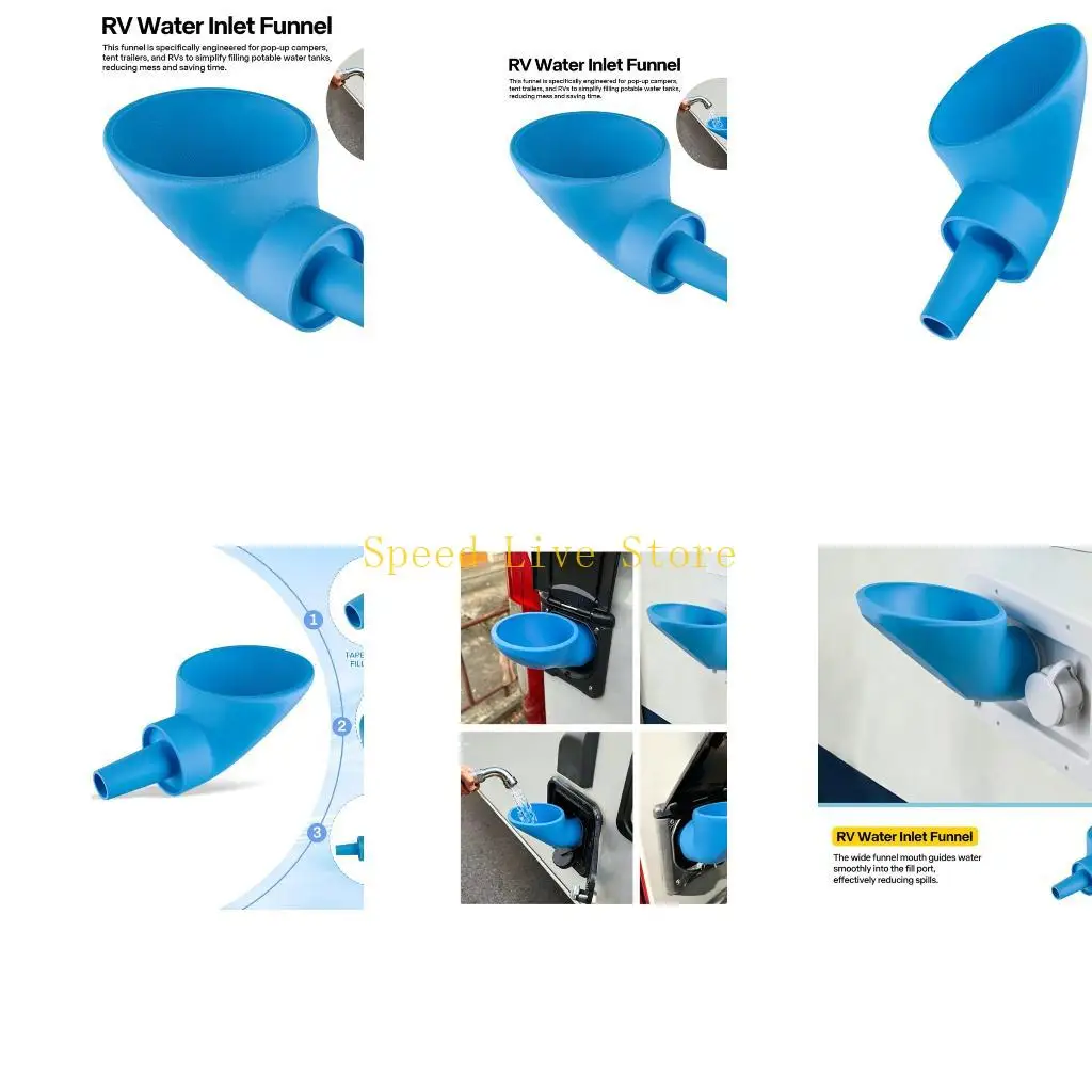 547C High Efficiency Freshwater Filler Funnel With Flexible Neck Water Inlets Funnel For Smooth Campers Water Refills