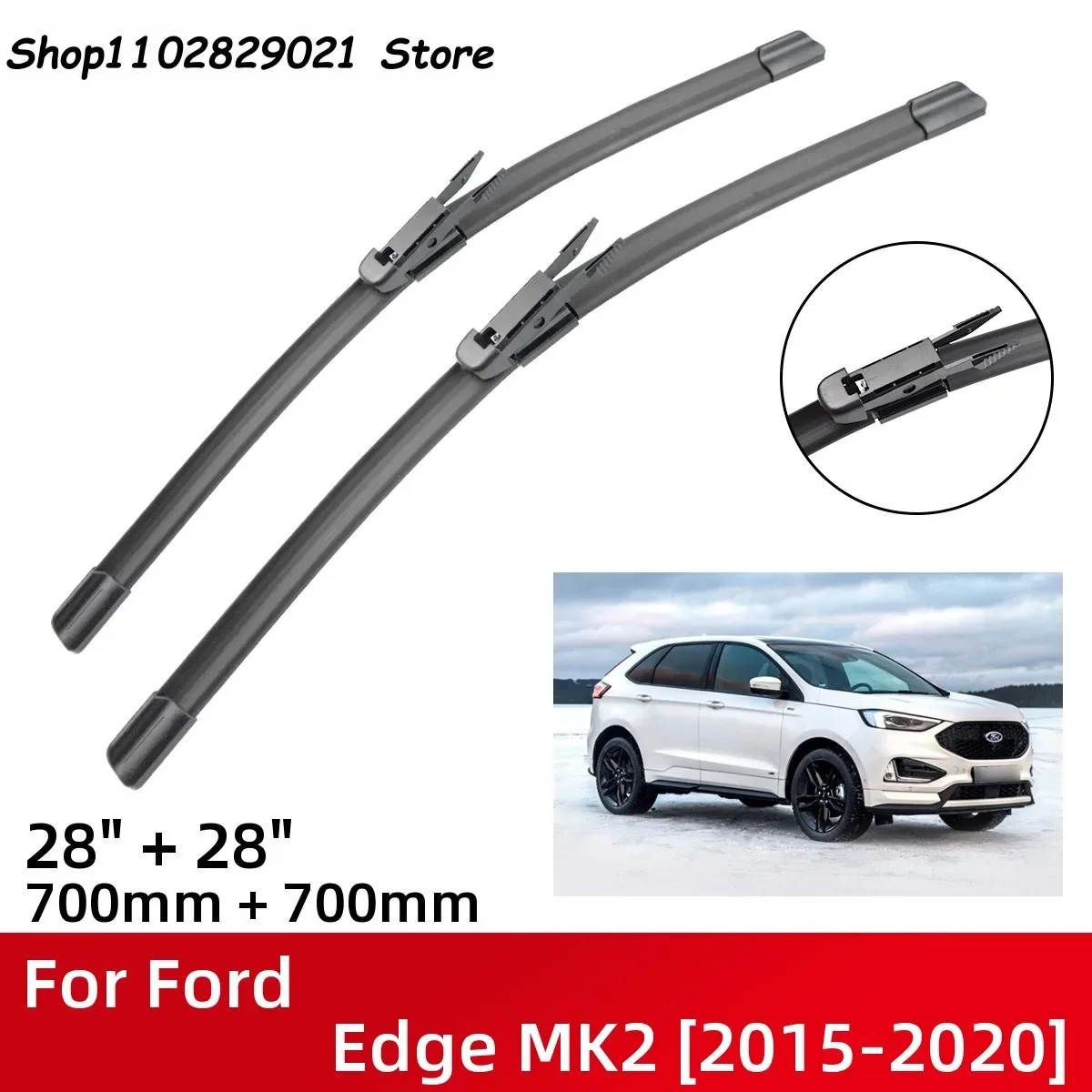 

Front Wiper Blades For Ford Edge MK2 2015-2020 Windshield Windscreen Window 28"+28" 2015 2016 2017 2018 2019 2020