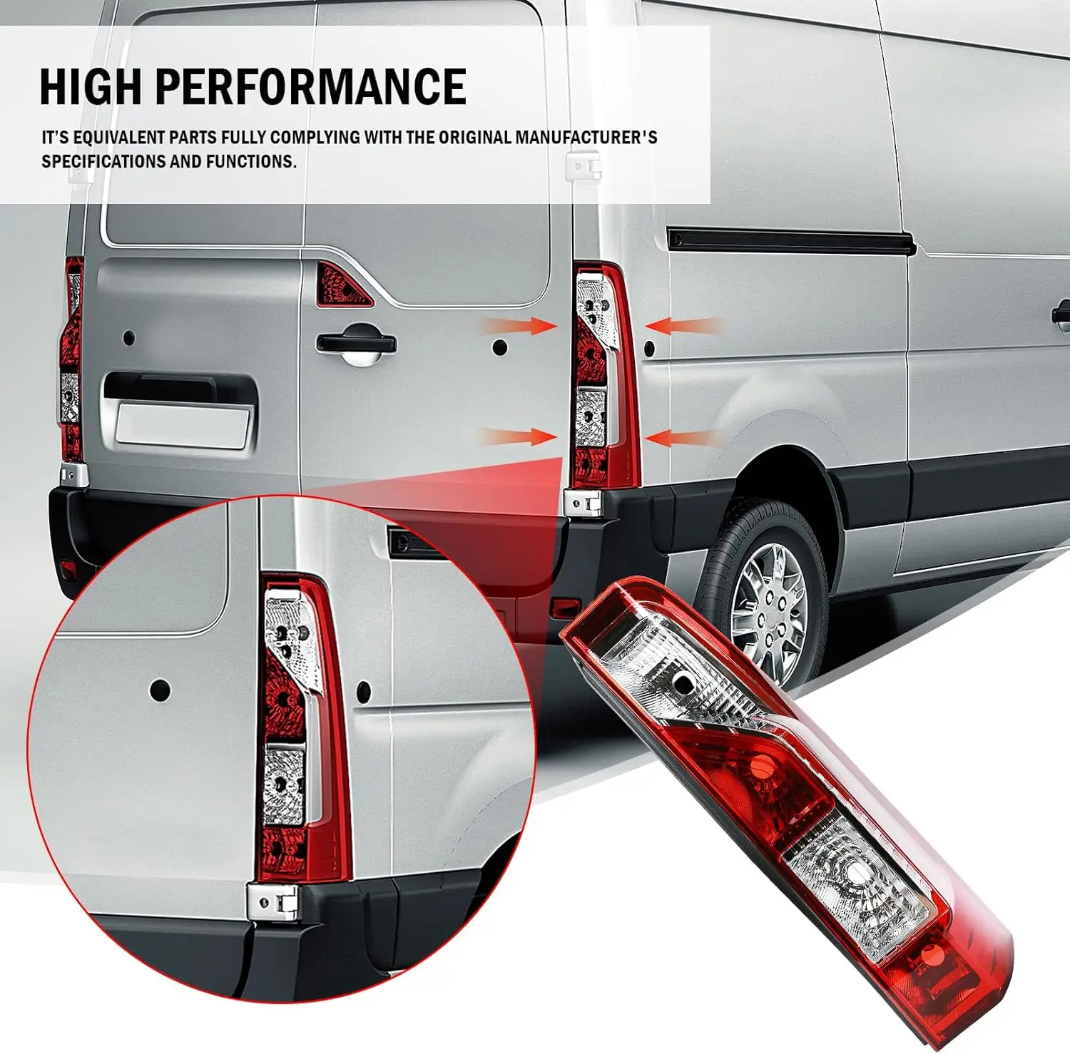 93197460 4419378 Left & Right Tail Light Without Lamp Holder For Renault Master FV Van JV Bus 2010-2024