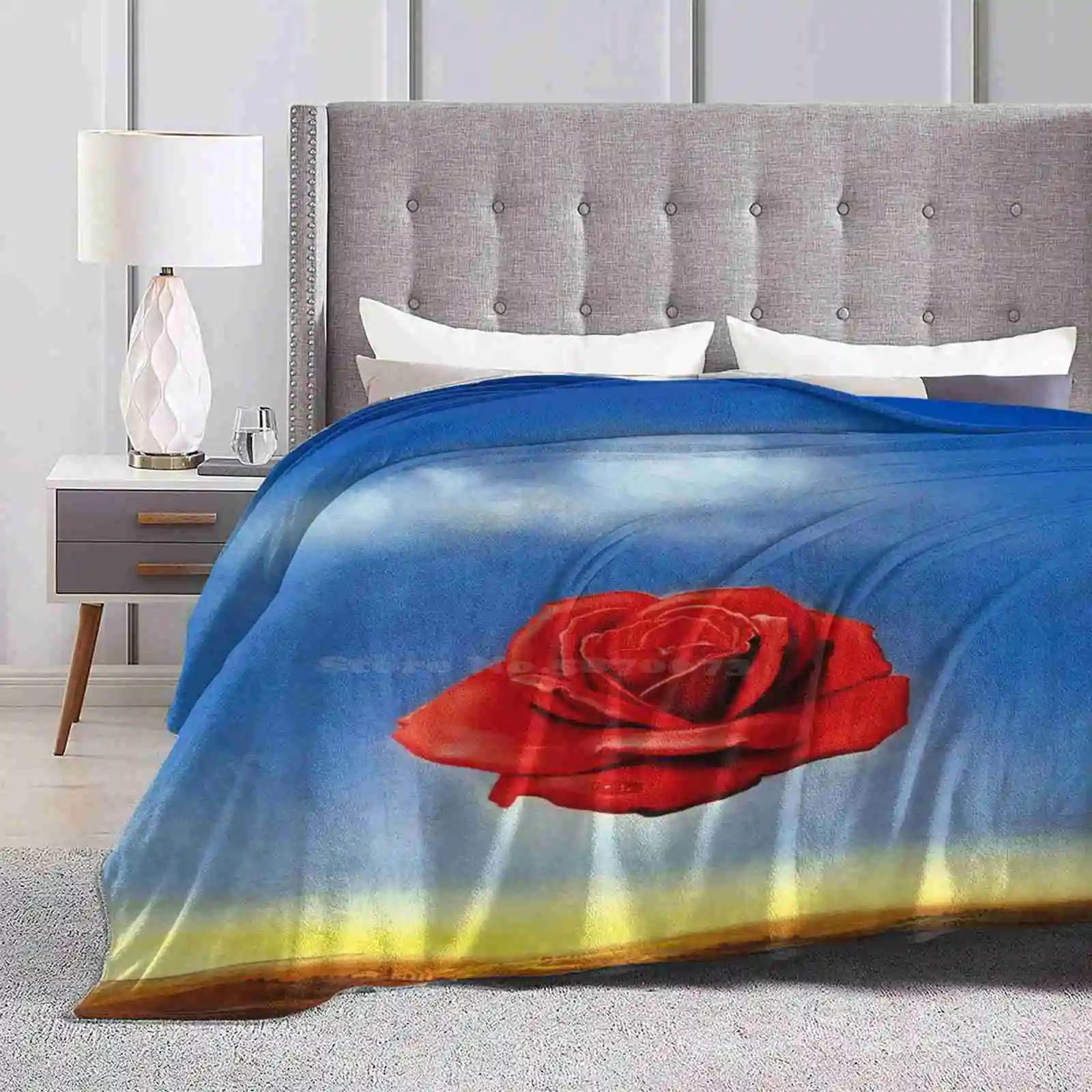 The Meditative Rose-Salvador Dali Super Warm Soft Blankets Throw On Sofa/Bed/Travel The Meditative Rose Salvador Dali Enigma