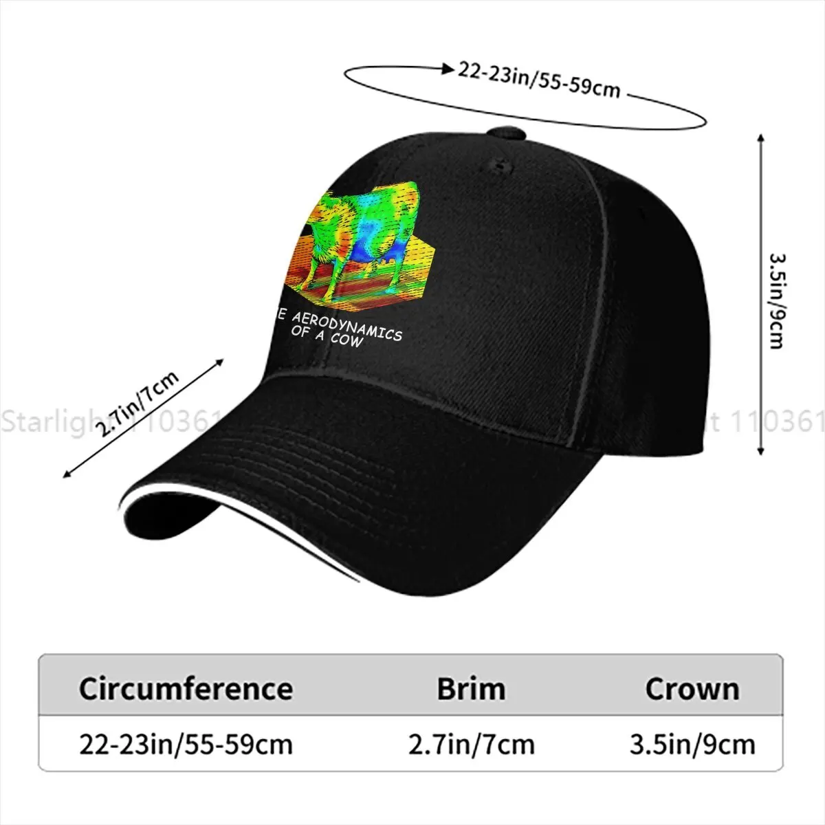 Washed Men's Baseball Cap The Aerodynamics Of A Cow Trucker Snapback Caps Dad Hat Engineer Golf Hats