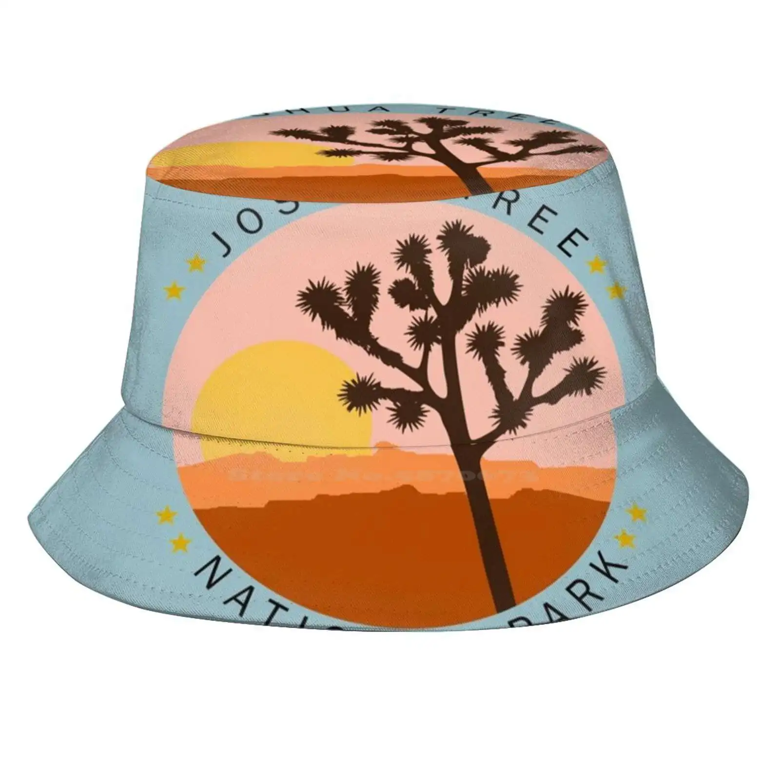 Joshua Tree Sun Cap Fisherman Hat Bucket Hats Joshua Tree National Park Adventure Camping Cactus Mojave Desert Valley Climbing