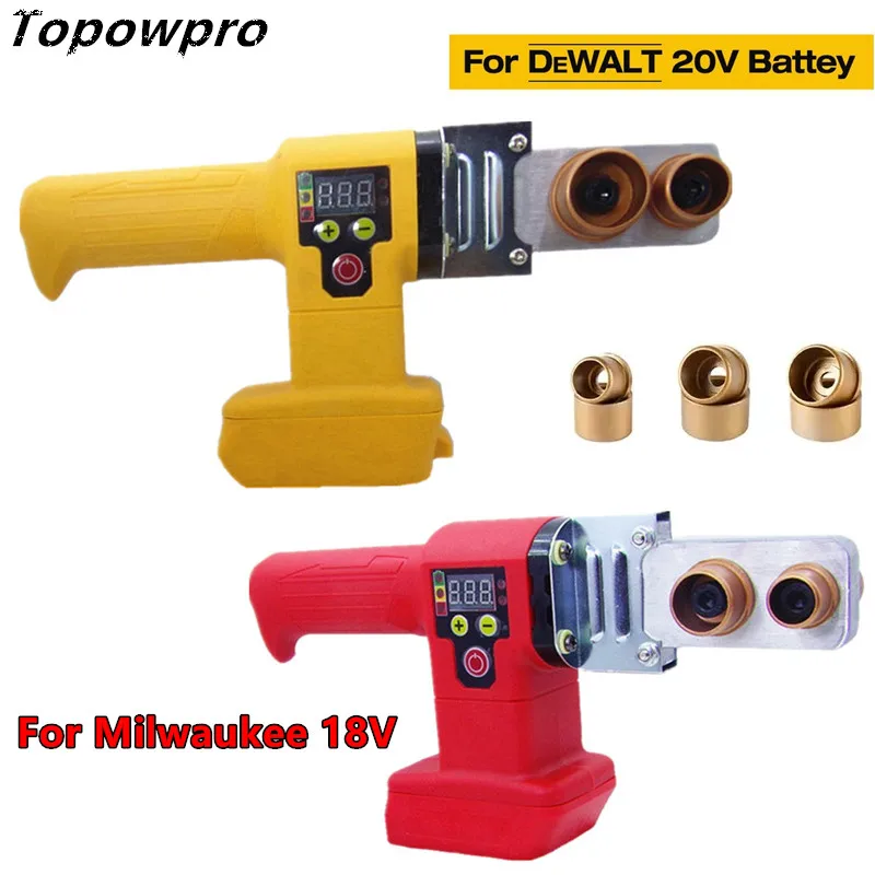 Cordless Plastic Welding Machine Hot Melt Machine PE/PPR/PB/PPC Water Pipe Melter For Milwaukee 18V/For DeWALT 20V Battery