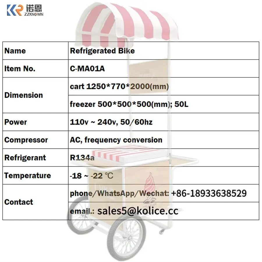 Hot Sell Ice Cream Cart Trailer Mobile Food Truck Ice Cream Stand Vending Cart For Sale Malaysia