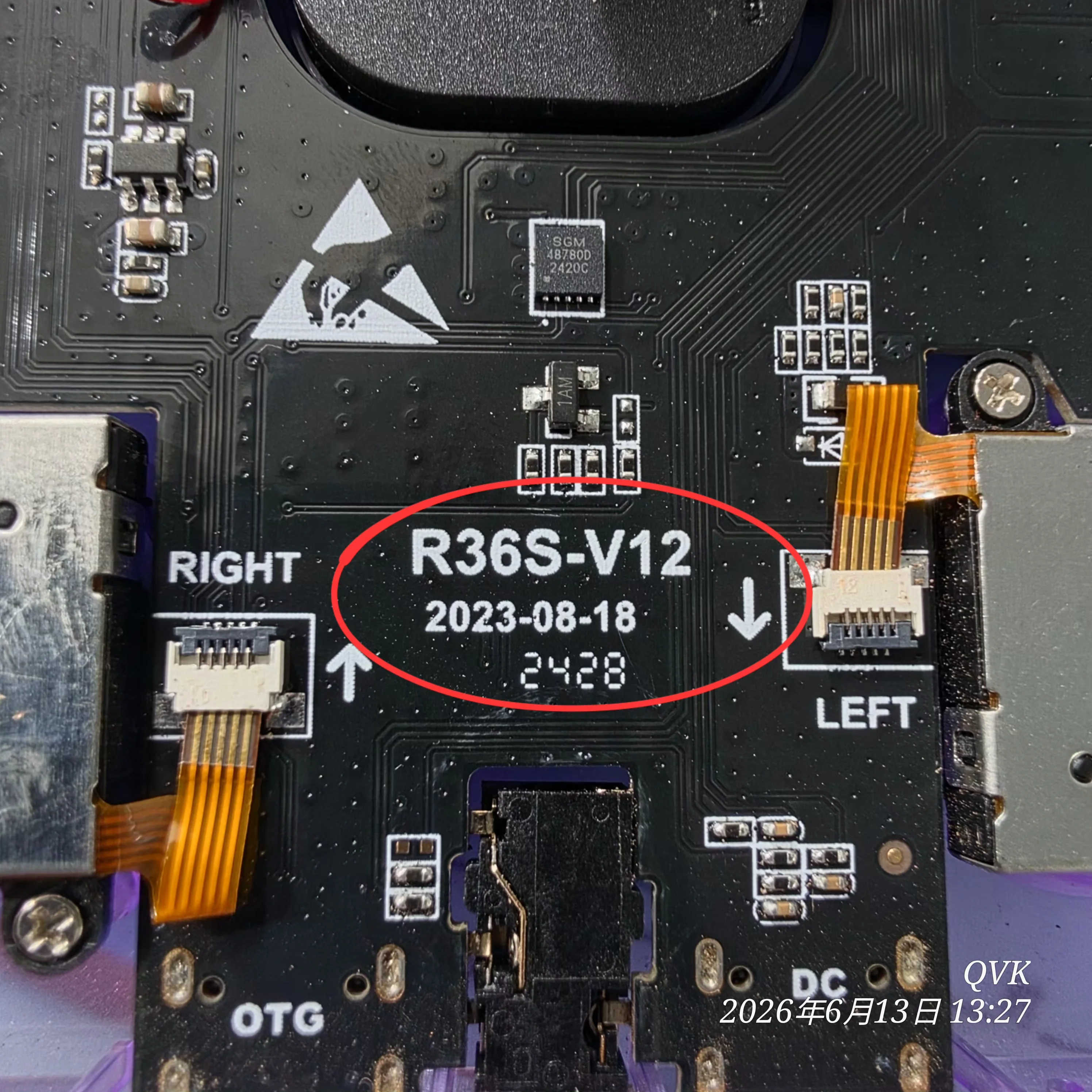 Compatible Motherboard Model R36S-V12 2023-08-18 JZD-35001 Game Console Screen LCD Display Without Replacement Part