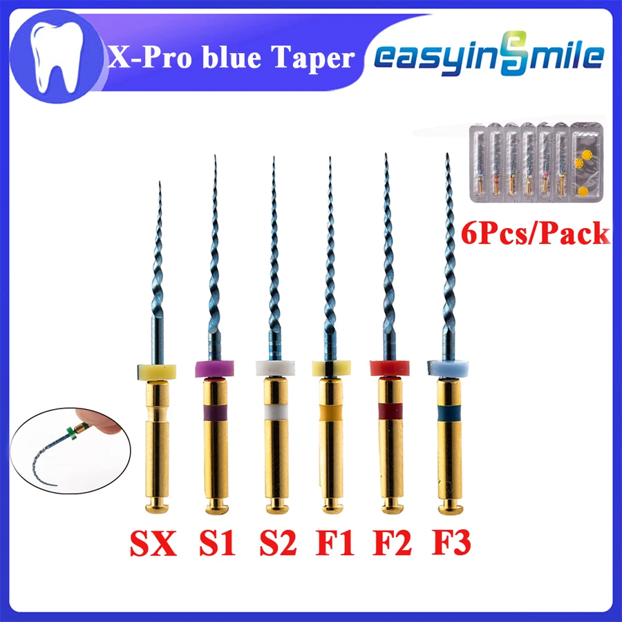 Dental endo X3-pro gold taper files rotary engine NITI files Anti-Fatigue cosntant Dentistry Root Canal Material