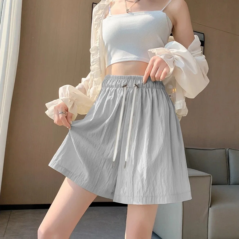 Maternity Leggings Summer Thin Breathable Drawstring Five Point Shorts Pregnant Women Casual Daily Wear Home Travel