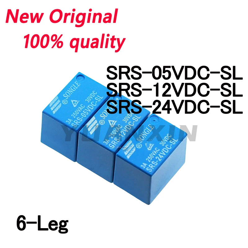 5/PCS New Original SRS-05VDC-SL SRS-12VDC-SL SRS-24VDC-SL A set of 6 conversion feet Songle relay In Stock