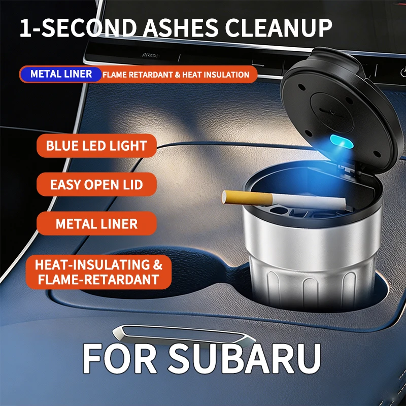 For Subaru Forester Outback Impreza WRX STI Levorg Crosstrek XV Ascent Fully Sealed Anti-Spill Ash Isolate Smoke & Odor Car Ash - view 4