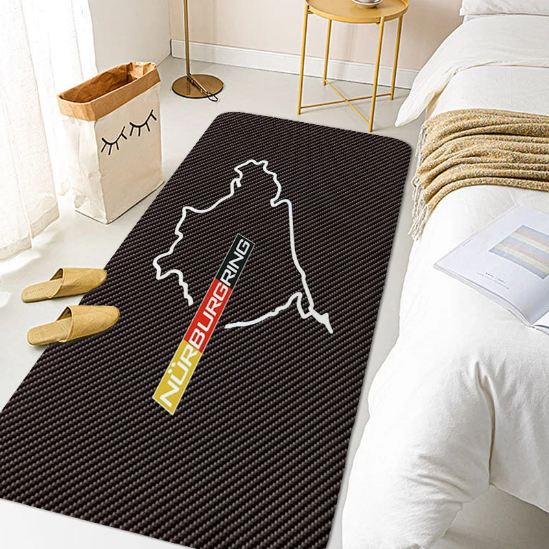 Bedroom Carpet N-Nurburgring Bathroom Mat Entrance Door Doormat Useful Things for Home Entrance Washable Non-slip Kitchen Rug