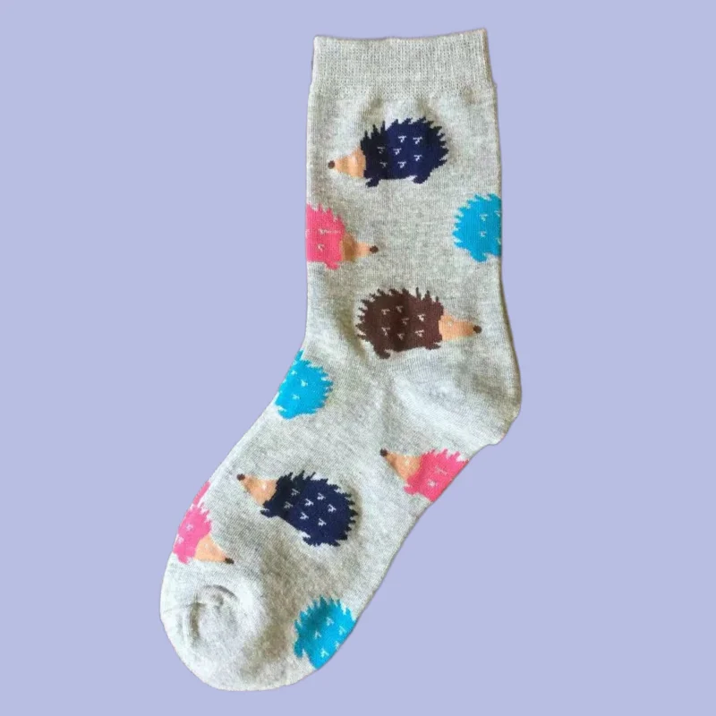 Chaussettes à motif Kasgehog de dessin animé pour femmes, chaussettes en carillon de haute qualité, chaussettes à tube moyen, animal, plante, anime, nouveau, 3/6 paires