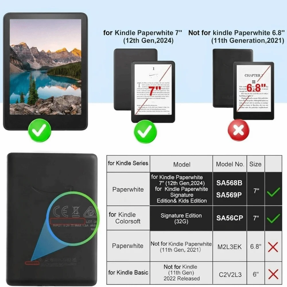 Silikonowe etui na e-reader z paskiem na rękę, odporne na wstrząsy, ochronne, z podstawką do Kindle Paperwhite 2024 (12. generacji) 7 cali Colorsoft — zdjęcie produktu 3