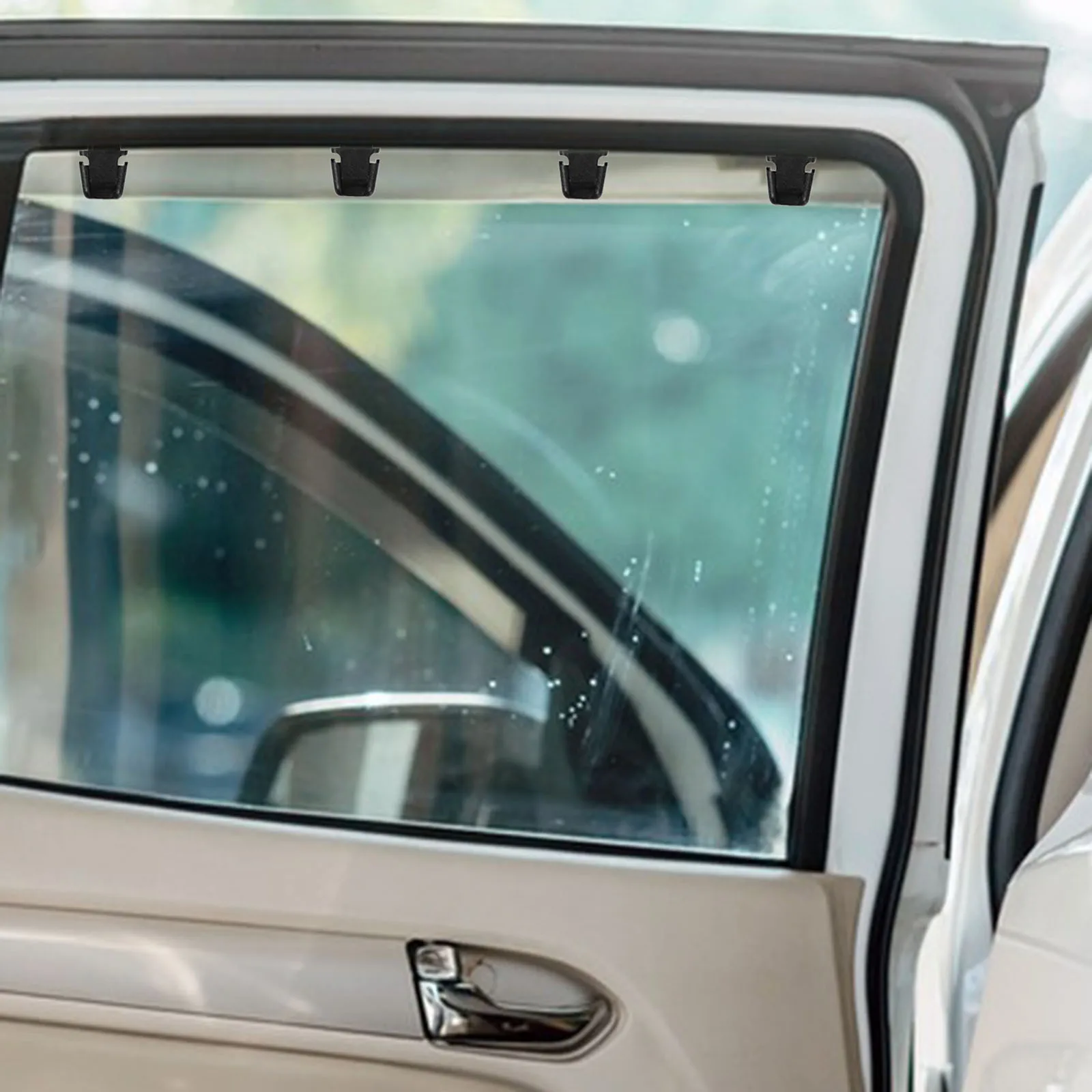 4pcs Rear Door Sun Shade Hook Interior Blind Curtain Holder Replacement Parts Car Window Drapery Accessories Compatible With