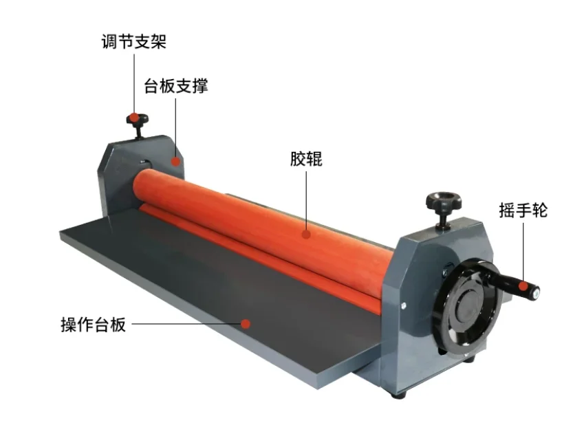 Hand Cranked Pressure Cold Rolling Laminating Machine, 130x38x22 Cm Cold Laminating Machine, Manual Vinyl Photo Film