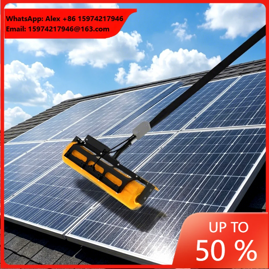 Factory Direct WSE-G04 Water Spraying System For Solar Panel Cleaning Electric Roller Brush Washer Equipment