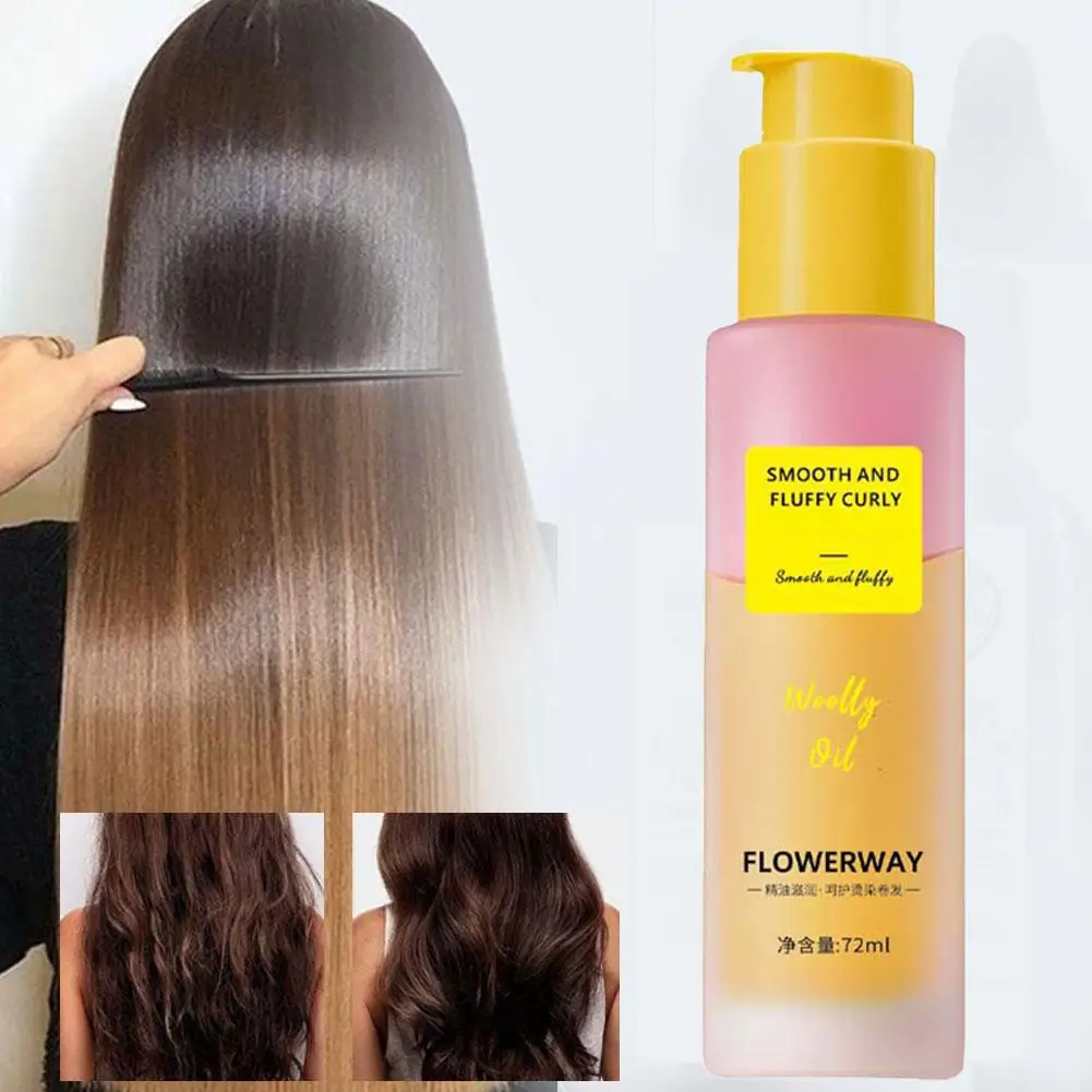 

Fluffy Curls Essential Oil Natural Anti-hair Loss Prevent Frizz Dry 72ml Hair Repair Hair Soft ﻿ Nourishing Damaged Care O6F6
