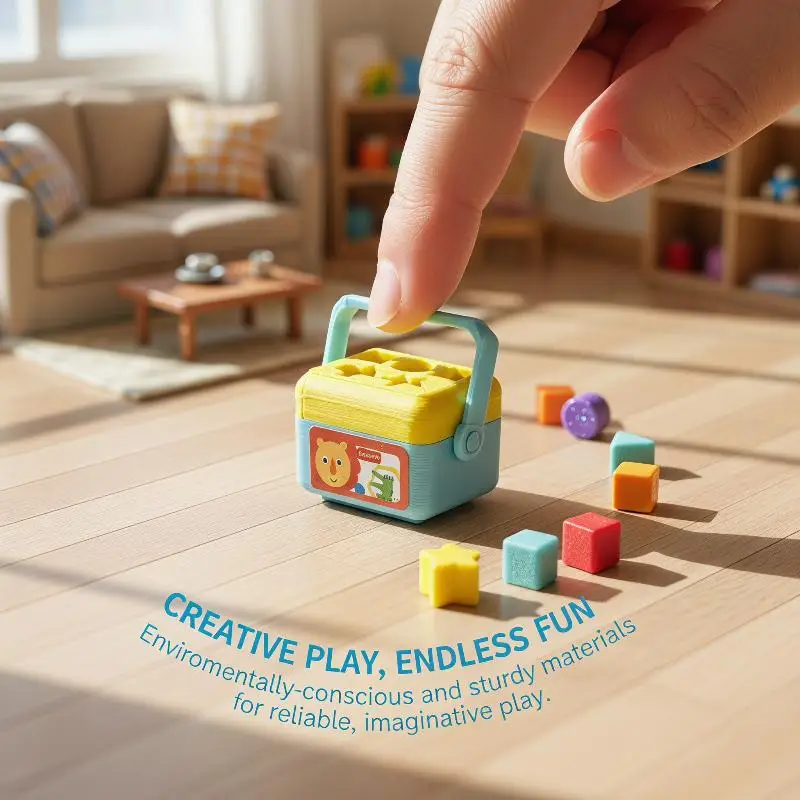 Miniature Dollhouse Toy Shape Sorting Set for Childrens Learning and Educational Development