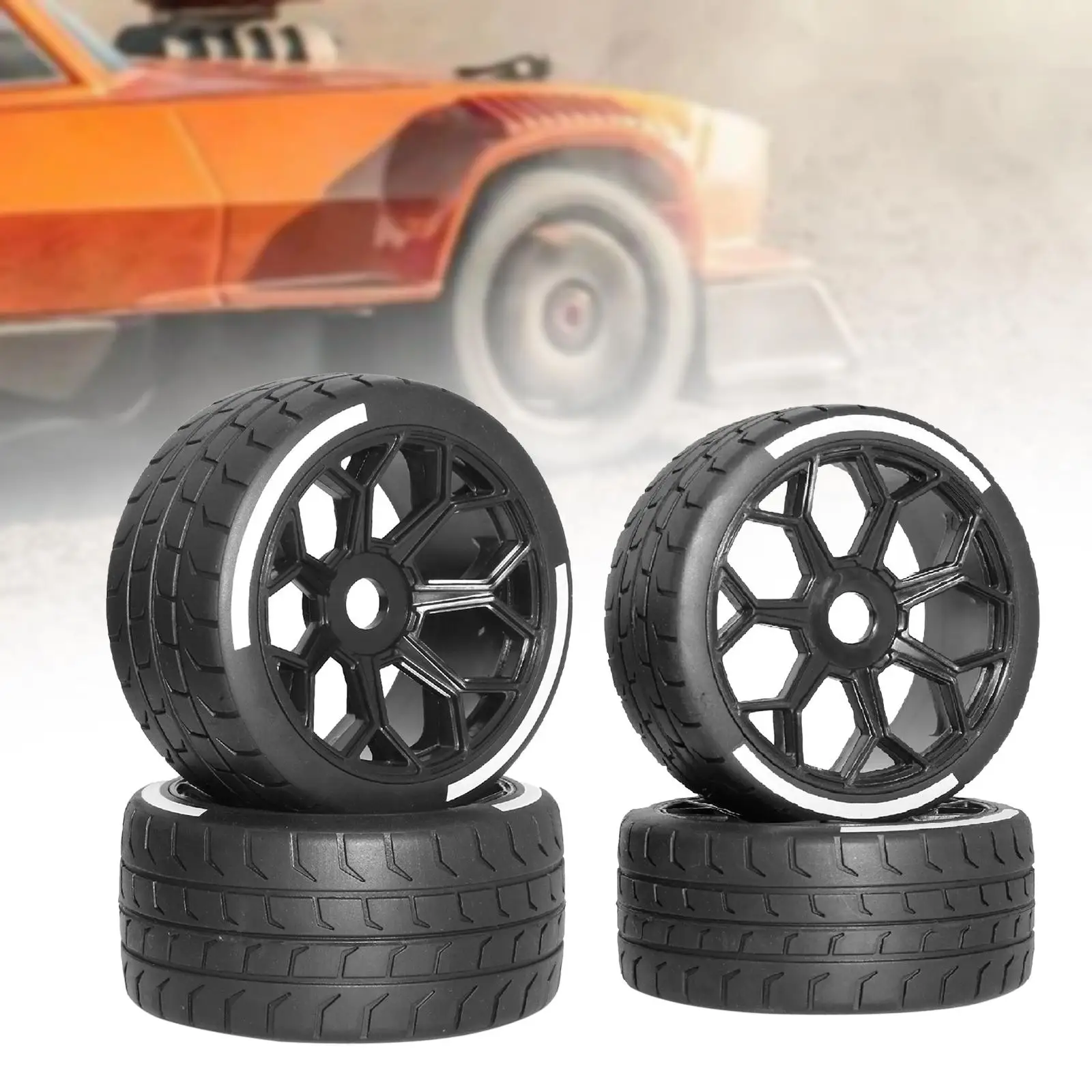 

4x 1/7 RC Car Tires Modification Supply High Performance Accs Truck Vehicle