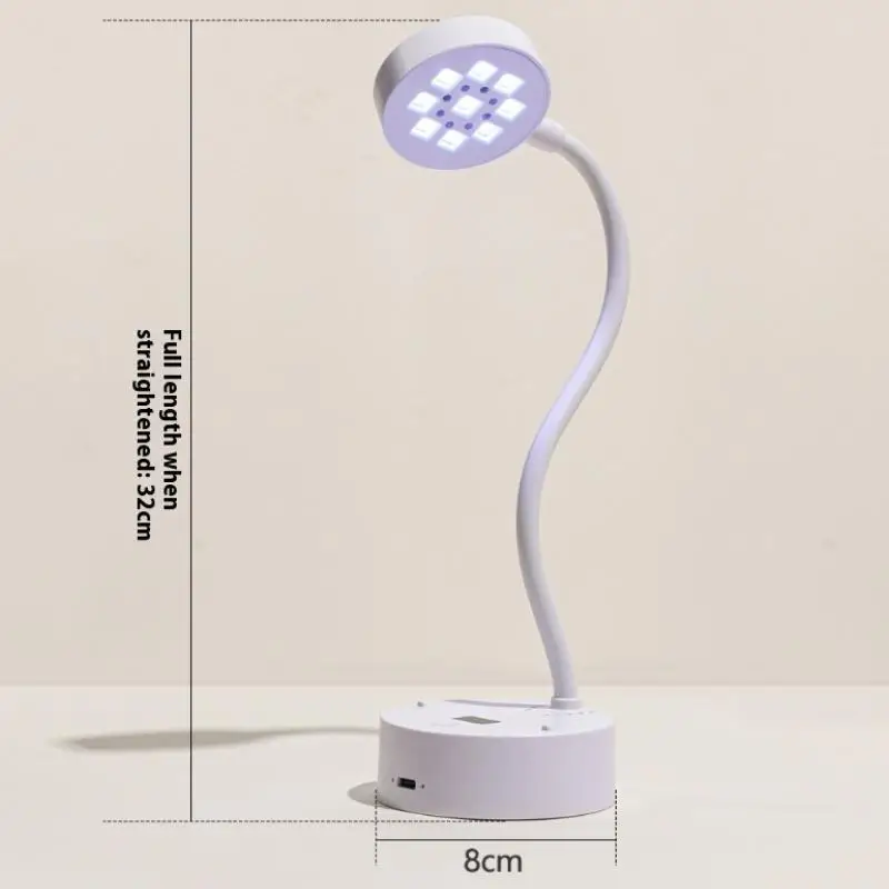Wireless UV LED Nail Lamp 360° Bendable Fast Drying Nail Dryer For Curing Gel Nail Polish Rechargeable Tools