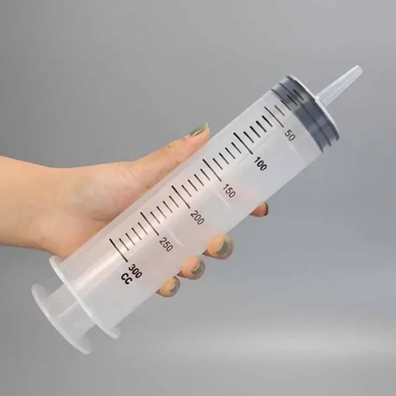 Large Vacuum Capacity Syringe 100/200/300/500ml Reusable Syringe Oil Pump with 1m Hose Pet Nutrition Feeding Metering Pump