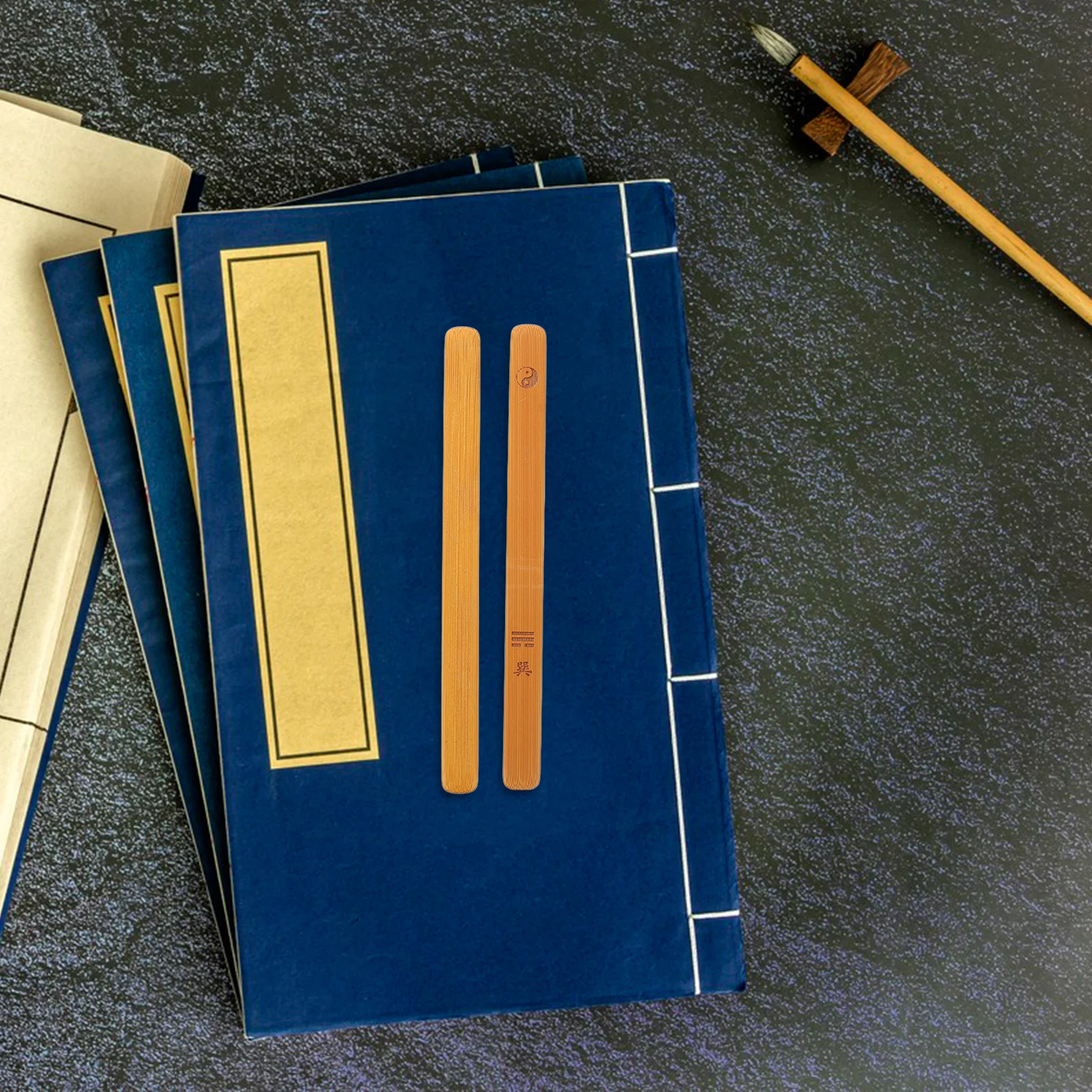 

8 Pcs I Ching Divination Bamboo Stick Buddhism Blank Yellow Chinese Dancing Sticks