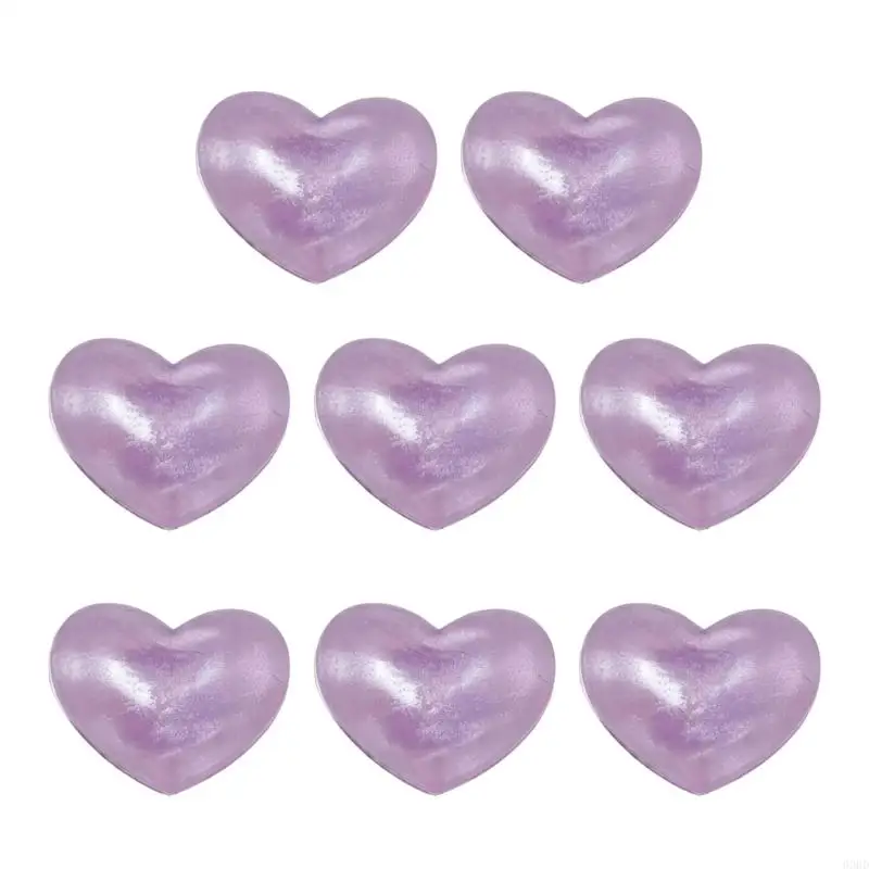 Tennis Racquet Vibration Absorber Set with 8 Pearlescent Hearts for Simple Placement Between Crossed Strings During 69HD