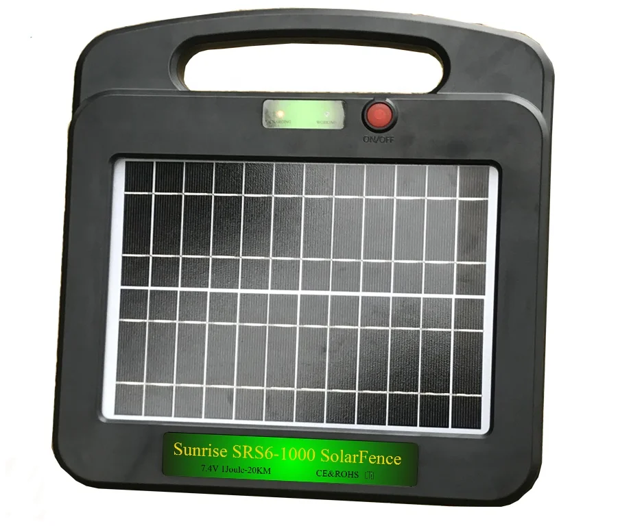 Solar cells and lithium battery electric fence increase energy
