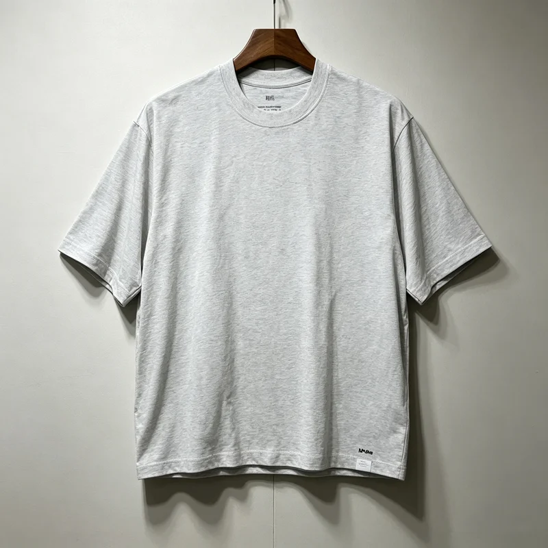 Hem Embroidery MDNS Label Madness Print Tag T Shirt Japanese Men Women High Quality Loose Short Sleeve Office Commuter Tops Tee