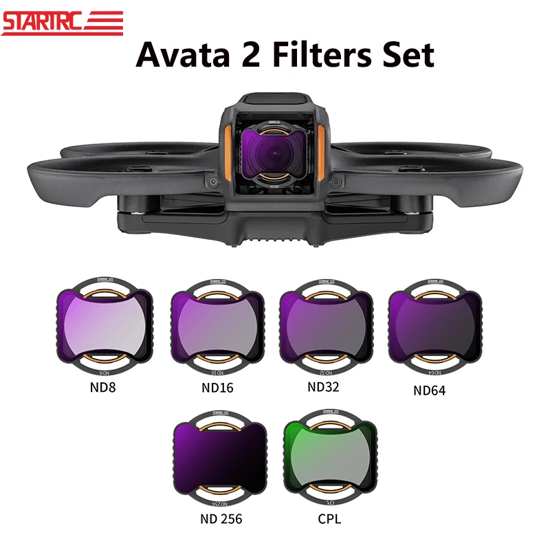 

STARTRC ND Filter Set for DJI Avata 2 Camera Lens Filter CPL ND16 ND8 ND32 ND64 ND256 UV Filters Avata 2 Drone Accessories