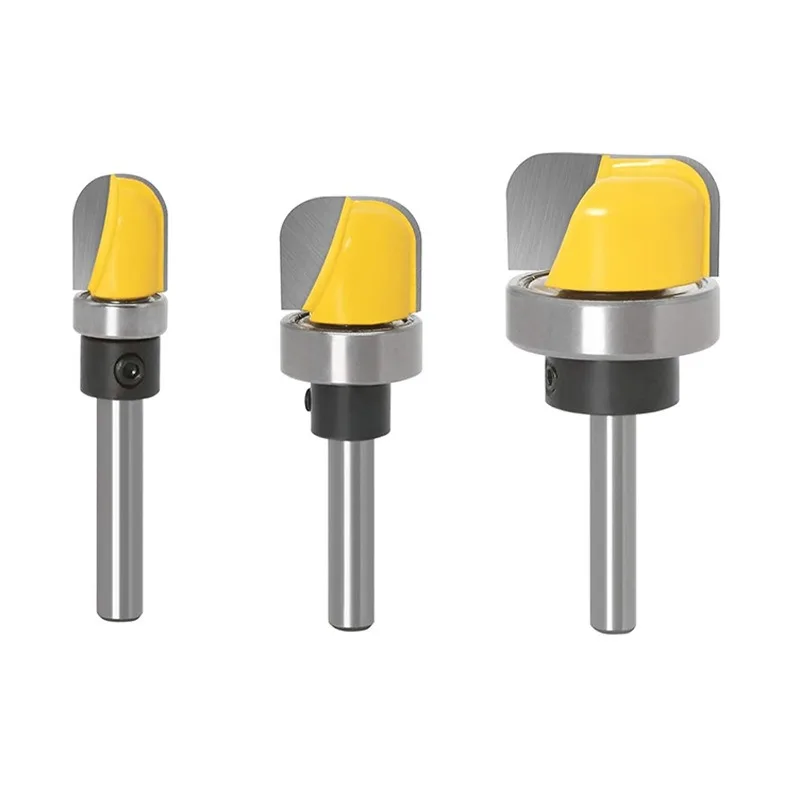 With Bearing Double Arc Round Bottom Router Bit Woodworking Grooving Lock Hole Carving Milling Cutter