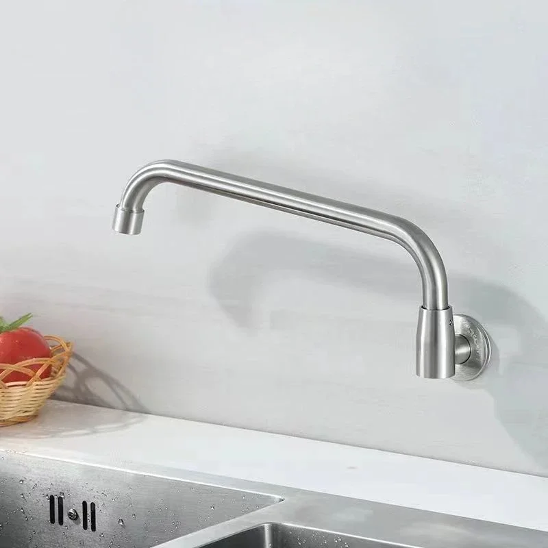 

Swing Tap Semi-automatic Hotel Kitchen Sink Tap Kitchen Accessories Wall-mounted Kitchen Faucets Stainless Steel Cooktop
