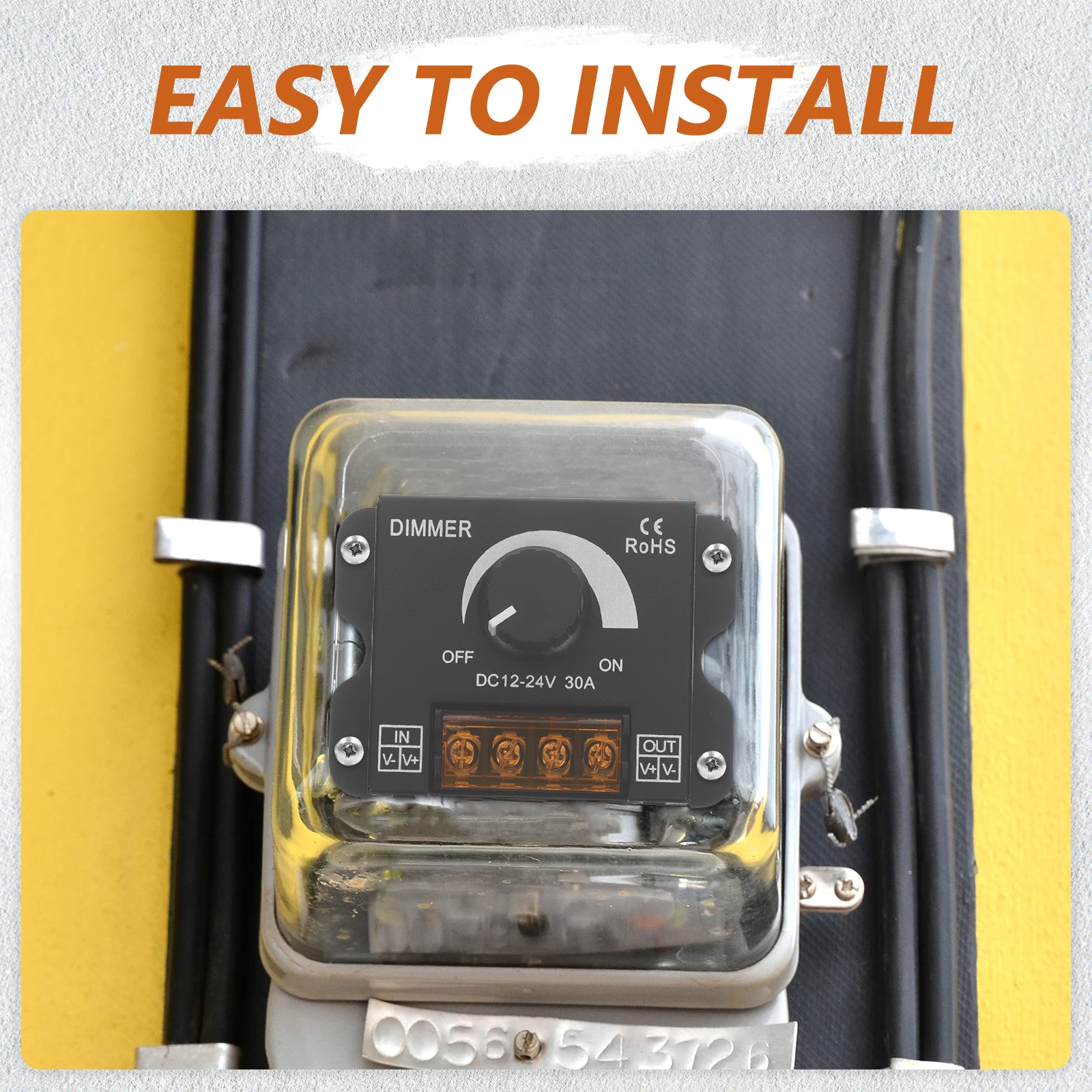 

LED Strip Dimmer Dc 12V 24V Single Color Manual Knob Adjustable Brightness Controller Mini Lighting Accessories for Automobile