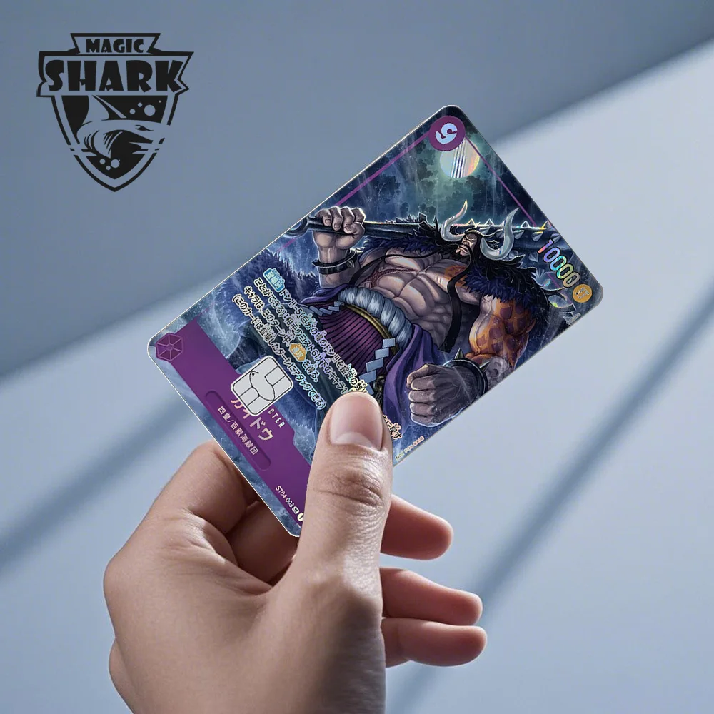 Magic Shark Holographic Shinny Laser Luffy Zorro Nami Ace Chopper Sabo Untra Thin Skin Film Sticker for Debit Credit Bank Card view 5