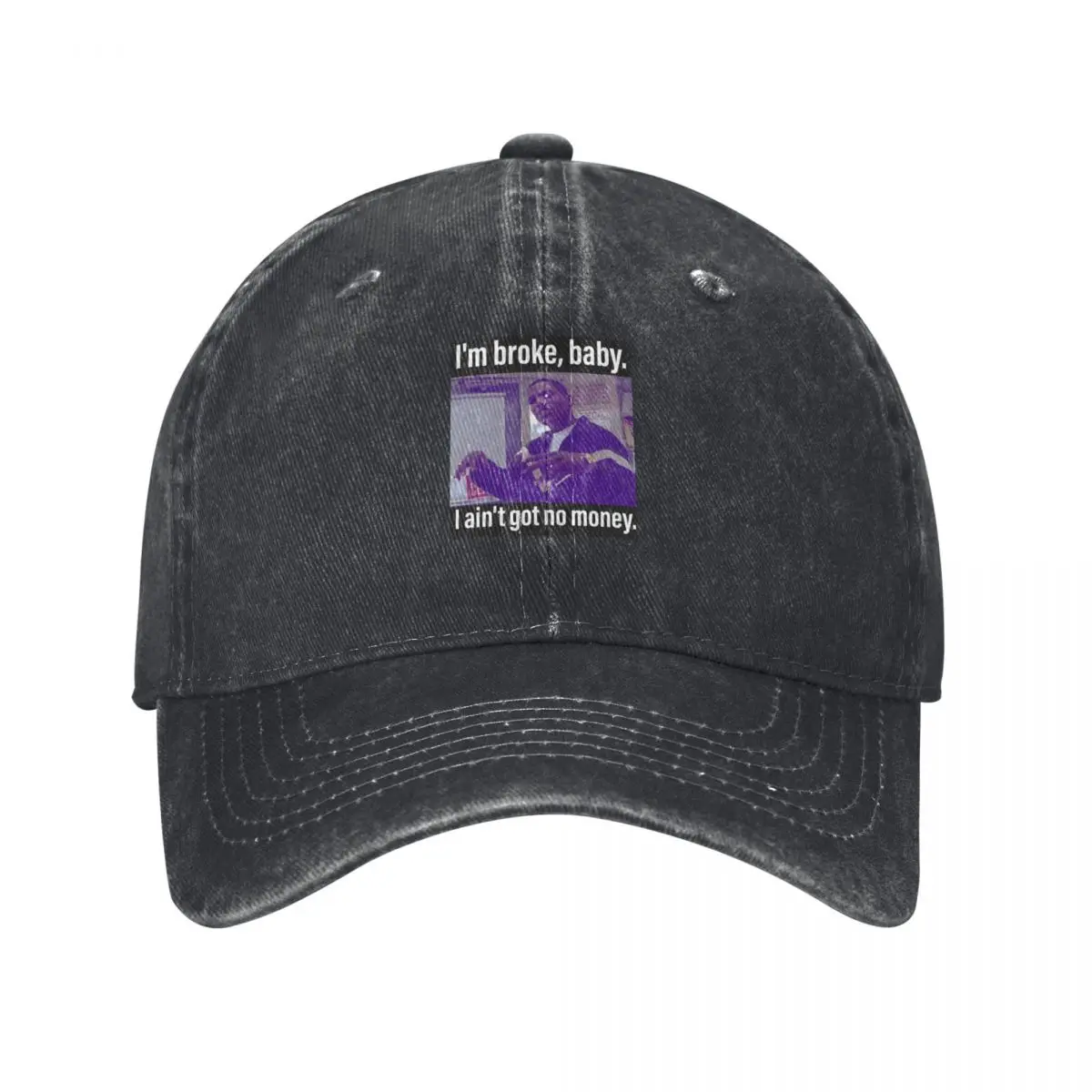 

Money mitch 001 I'm Broke, baby. I ain't got no money Baseball Cap Sunhat Anime Hat western Hat Golf Men Women's