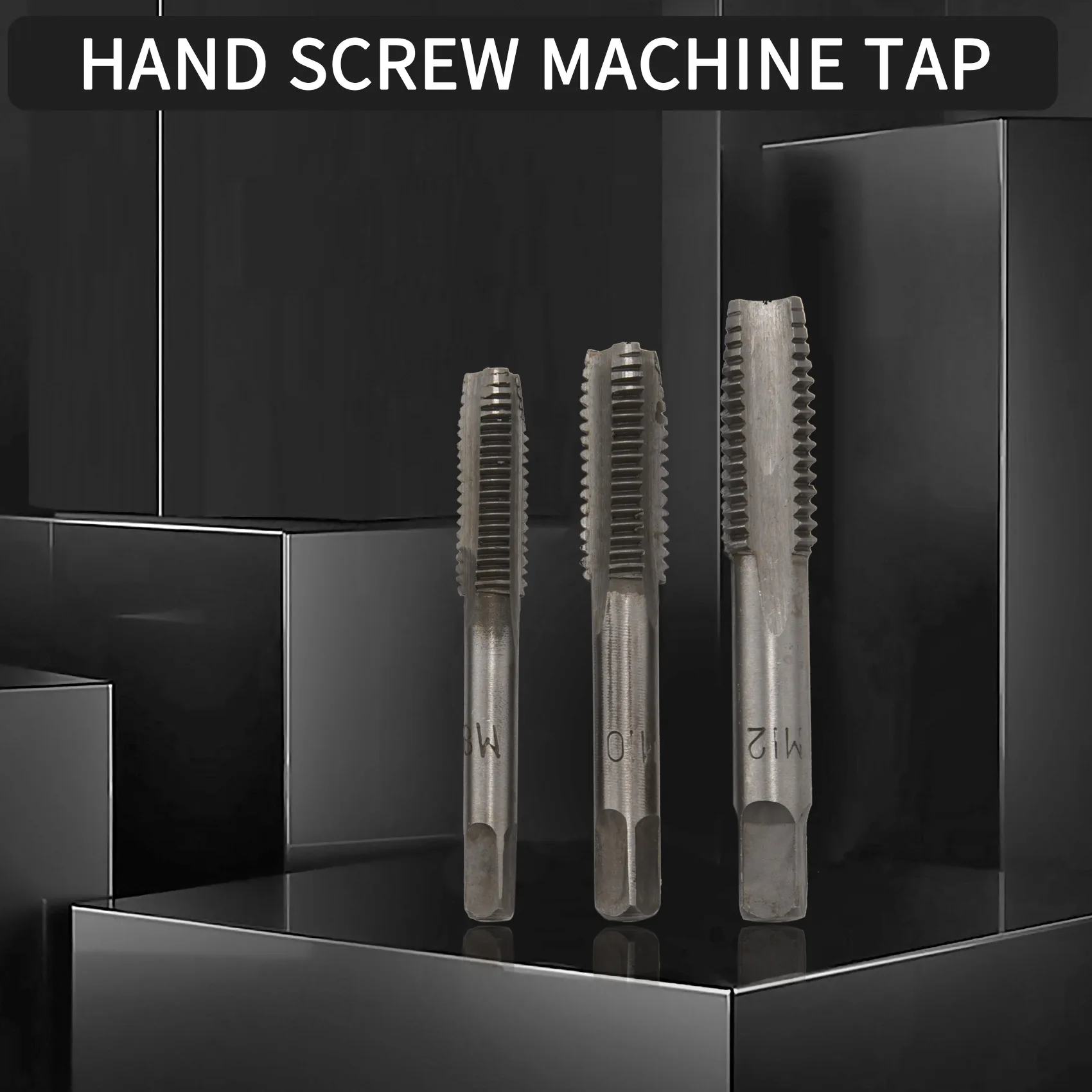 

N96R 7Pcs M3 To M12 Metal Hand Screw Machine Metric Taper Plug Tap Drill Bit Kit Silver