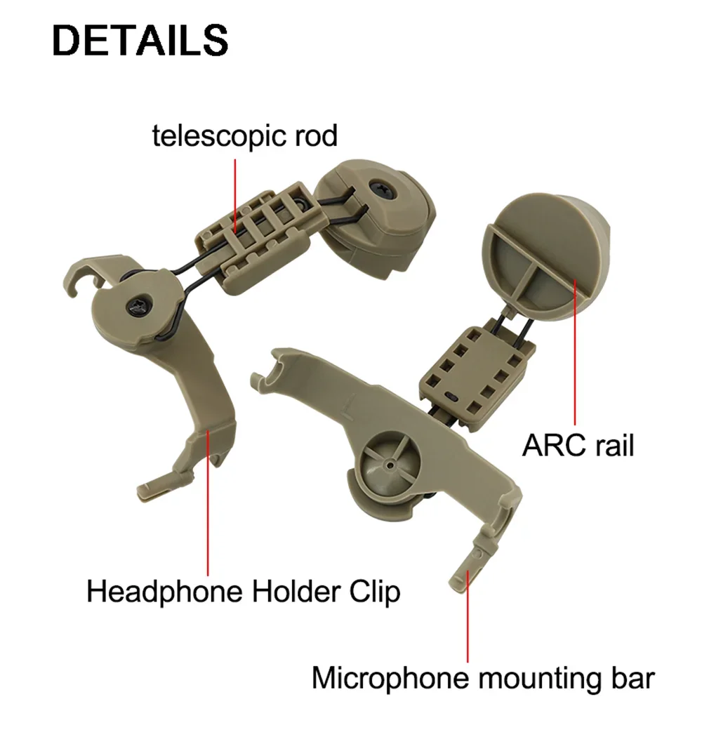 TS TAC-SKY COMTA ARC Rail Adapter Tactical Helmet Accessory For COMTA II III XPI Hunting Airsoft Shooting Tactical Headset