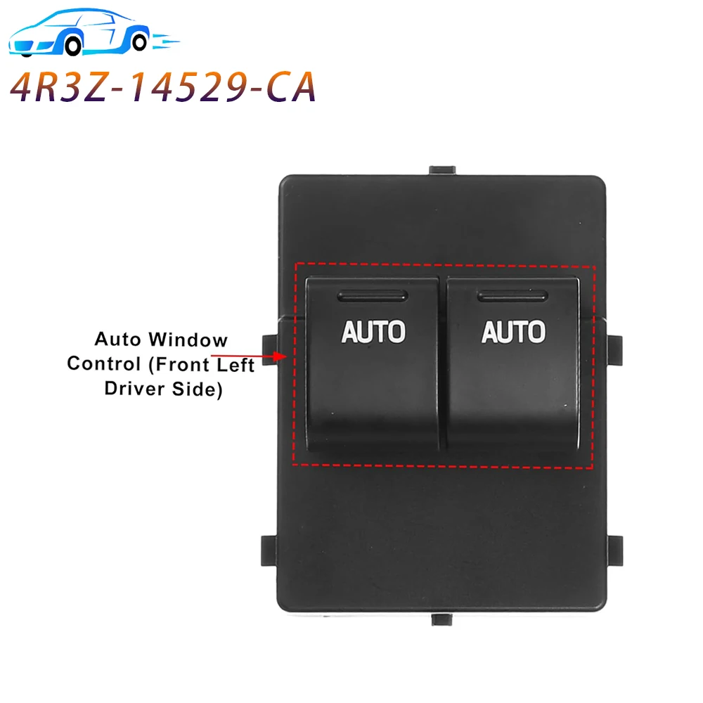 For Ford Mustang 2005 2006 2007 2008 2009 Automatic Master Window Control Switch 4R3Z-14529-CA 4R3Z14529CA 1S9185 901205 DWS773