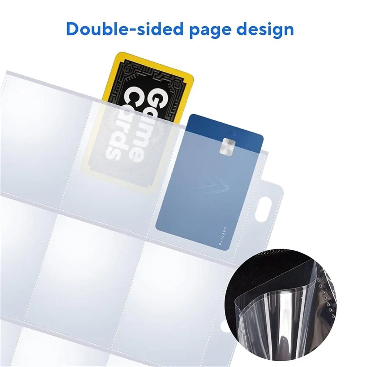 40 Pack 9 Pocket Trading Card Sleeves, Double-Sided Card Sleeves, Sheet Protectors for 3 Ring Binder, Photocard Holder