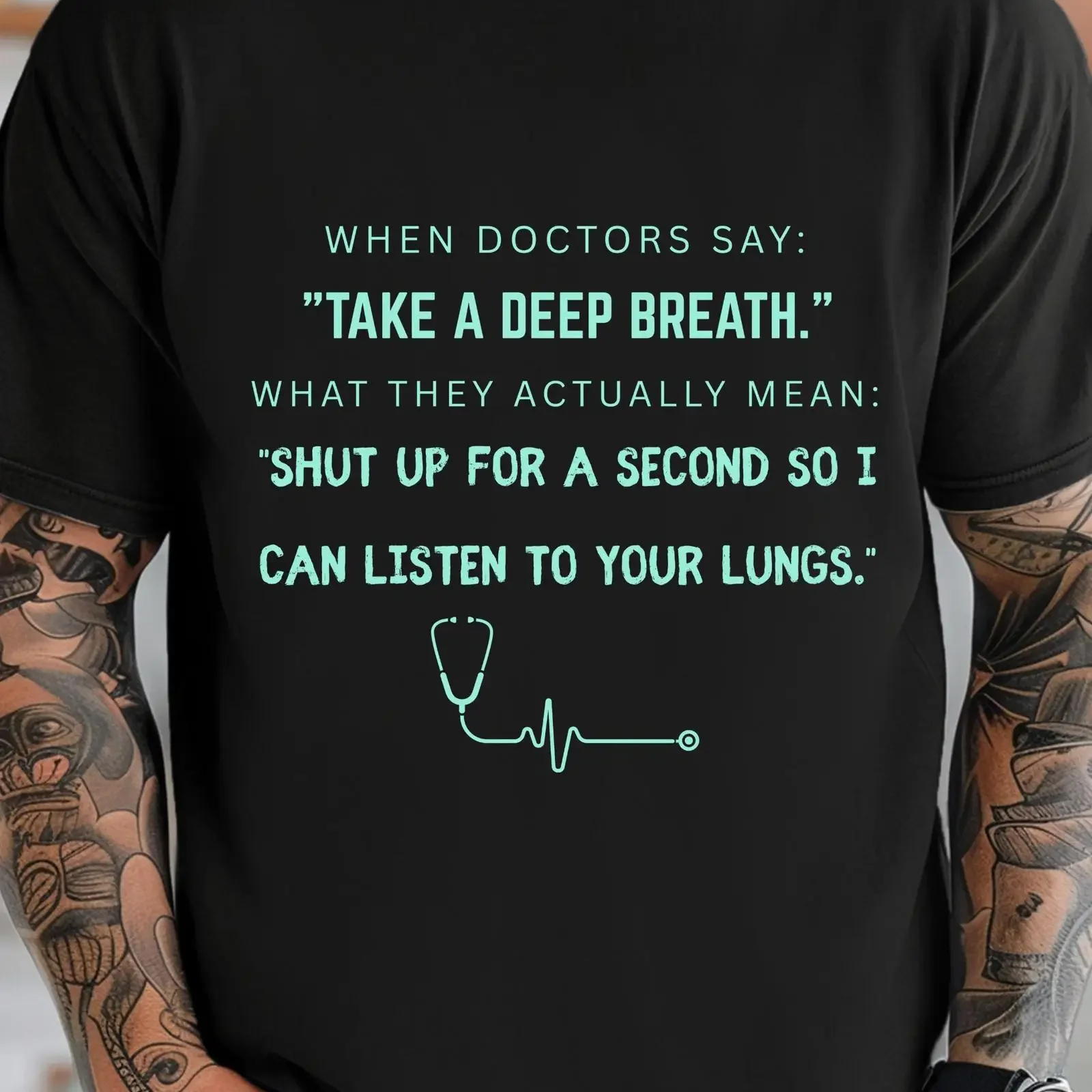 Funny Doctor T Shirt Medical Humor Nurse Stethoscope  vintage Washed designer clothes Top For Everyday Wear Slightly Stylish