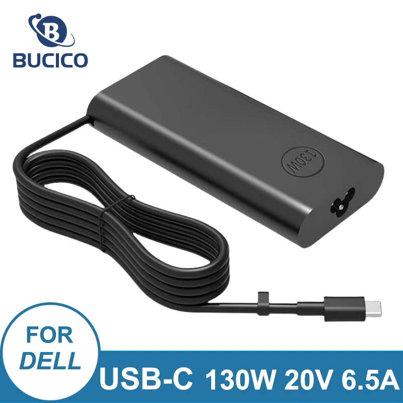 usb c tipo c 20v 65a adaptador para laptop para dell xps 15 9570 9575 da130pm170 ha130pm170 ha130pm130 carregador de fonte de alimentacao ca 130w 01