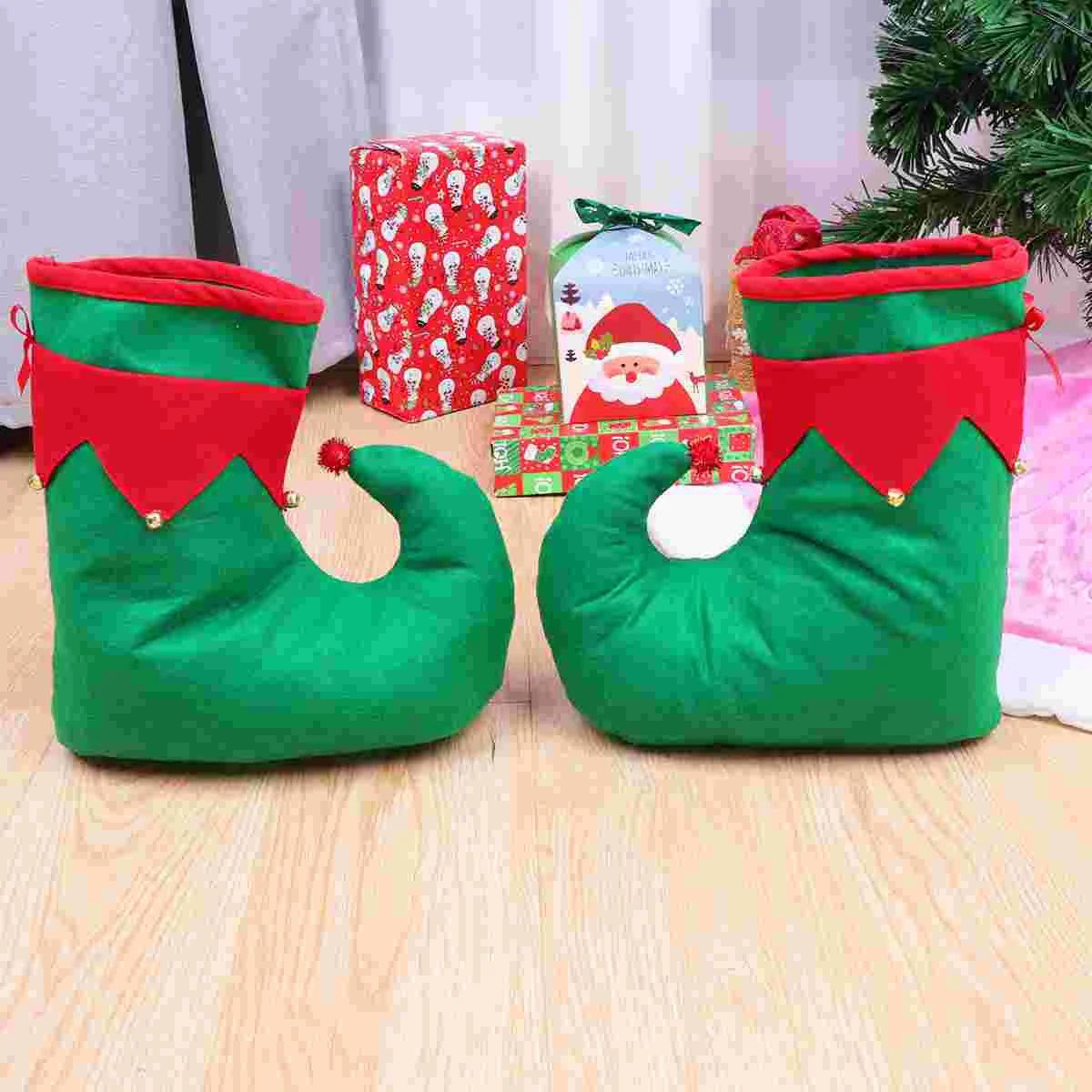 Clown Shoes Novelty Christmas Elf Slippers for Kids Women Party Funny Child Women's