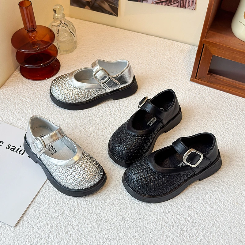 

New Toddlers Girls Mary Jane Shoes Spring Autumn Children Fashion Leather Shoes Simple Performance Kids Causal Princess Loafers