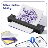 Kit de tatuaje: impresora de tatuajes o papel de transferencia de tatuajes, impresora térmica de tatuajes Bluetooth compatible con teléfono y PC