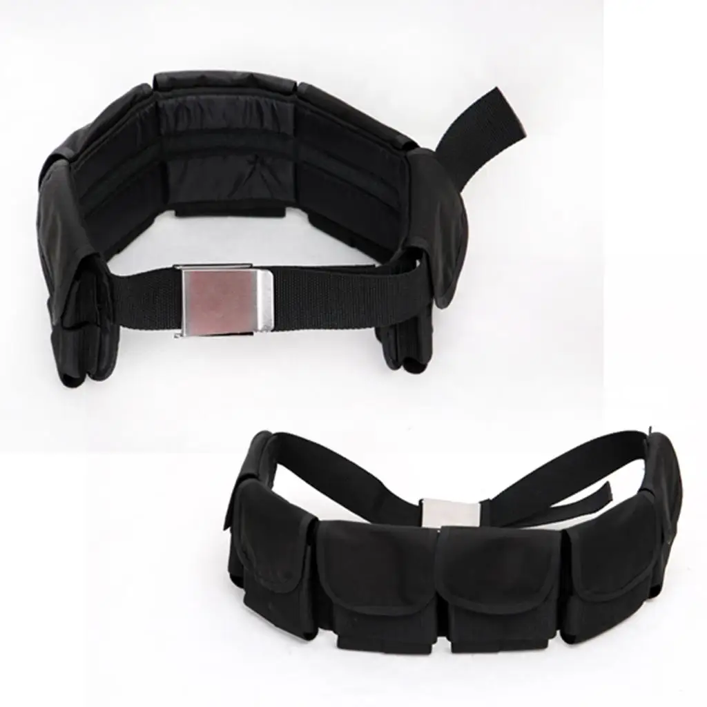 Nylon Diving Weight Belt Empty Weights Hold Pockets Pouch Bag Strap Webbing